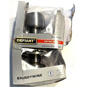 Defiant Door Knob Brandywine Keyed Entry Door Knob In Stainless Steel Finish